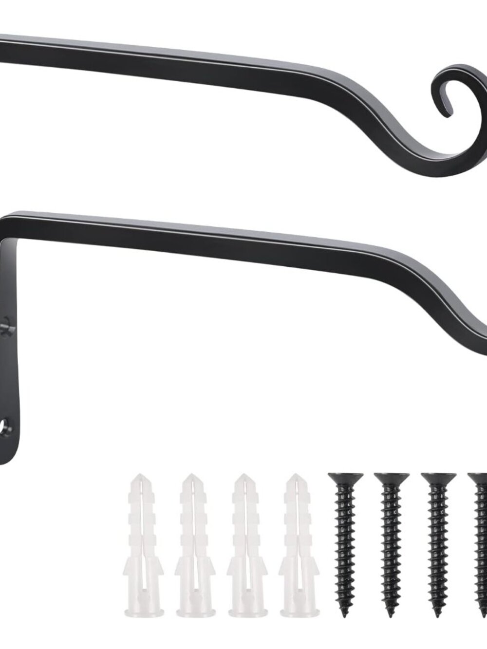 Wall Hooks for Hanging Plants 10 Inch - 2 Pack Heavy Duty Metal Plant Brackets,